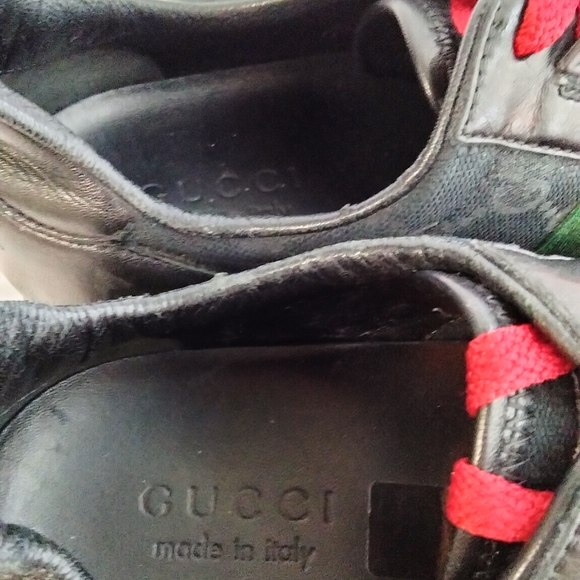 Gucci GG Guccissima Web Stripe sneakers men's 10 - Picture 3 of 16